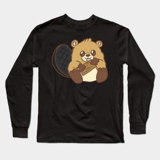 Beaver forest rodents for children animal welfare animal hunters Long Sleeve T-Shirt